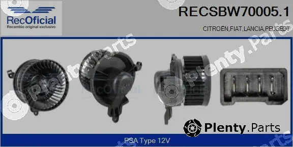 Recoficial RECSBW70005.1 — Interior Blower