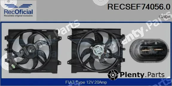 Recoficial RECSEF74056.0 — Electric Motor, radiator fan