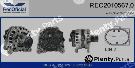 Recoficial REC2010567.0 — Alternator