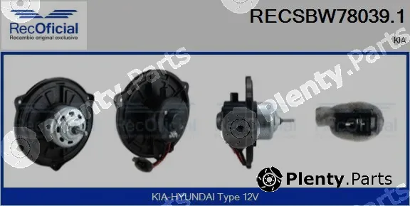 Recoficial RECSBW78039.1 — Interior Blower