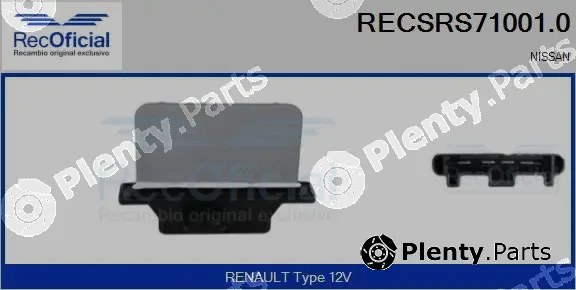 Recoficial RECSRS71001.0 — Resistor, interior blower