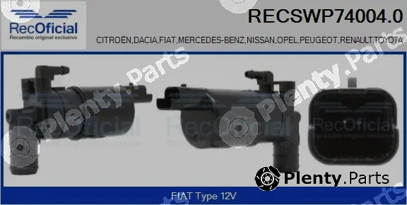 Recoficial RECSWP74004.0 — Washer Fluid Pump, window cleaning