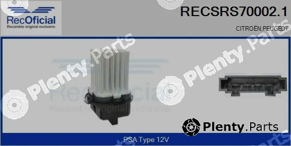 Recoficial RECSRS70002.1 — Resistor, interior blower