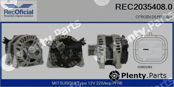 Recoficial REC2035408.0 — Alternator