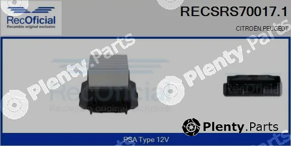 Recoficial RECSRS70017.1 — Resistor, interior blower