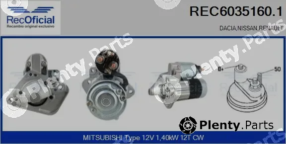 Recoficial REC6035160.1 — Starter