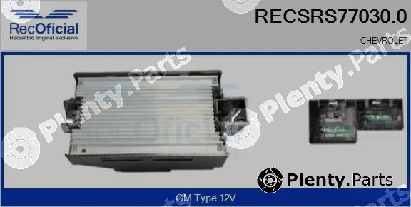 Recoficial RECSRS77030.0 — Resistor, interior blower