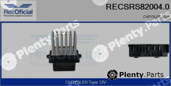 Recoficial RECSRS82004.0 — Resistor, interior blower