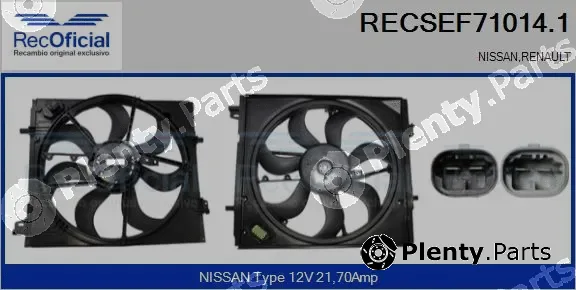 Recoficial RECSEF71014.1 — Electric Motor, radiator fan