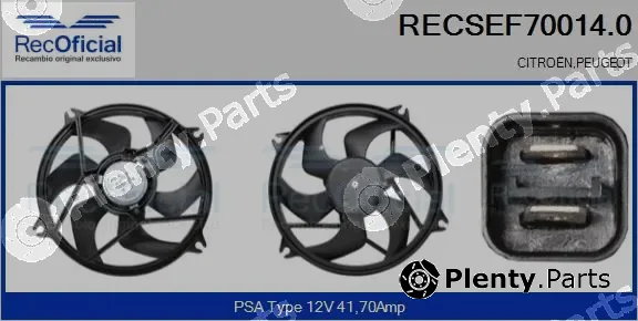 Recoficial RECSEF70014.0 — Electric Motor, radiator fan