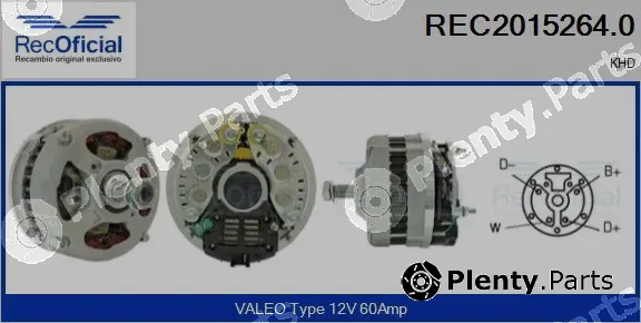 Recoficial REC2015264.0 — Alternator