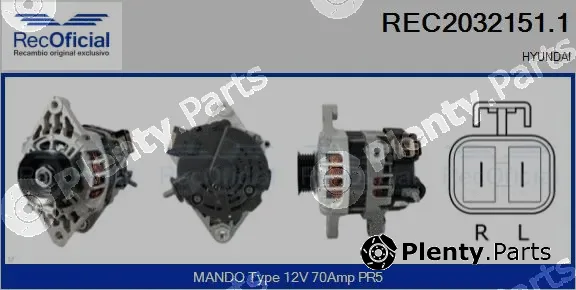 Recoficial REC2032151.1 — Alternator