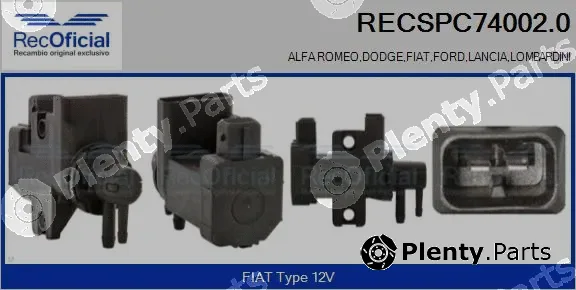 Recoficial RECSPC74002.0 — Pressure Converter, exhaust control