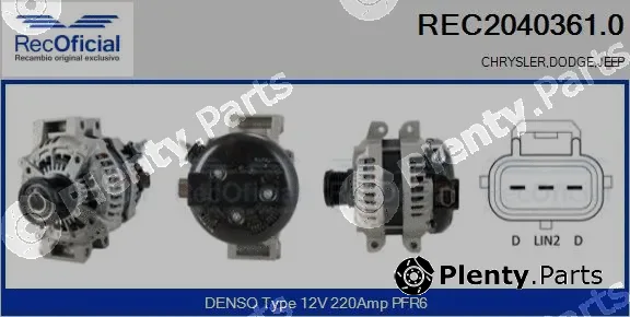 Recoficial REC2040361.0 — Alternator