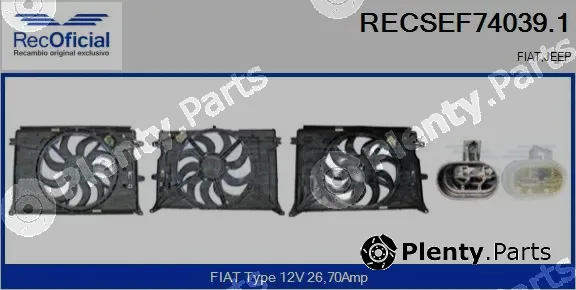 Recoficial RECSEF74039.1 — Electric Motor, radiator fan