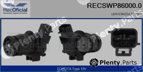 Recoficial RECSWP86000.0 — Washer Fluid Pump, window cleaning