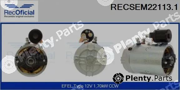 Recoficial RECSEM22113.1 — Electric Motor
