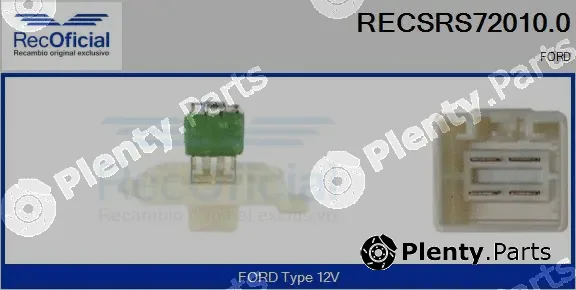 Recoficial RECSRS72010.0 — Resistor, interior blower