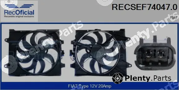 Recoficial RECSEF74047.0 — Electric Motor, radiator fan