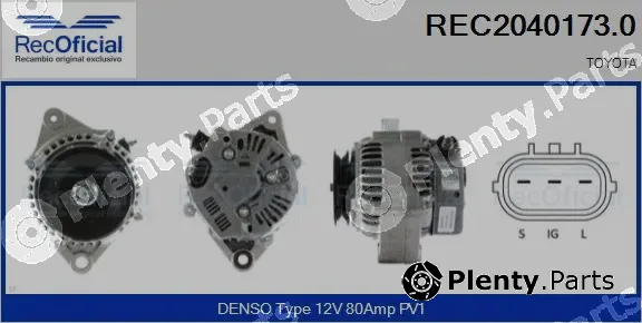 Recoficial REC2040173.0 — Alternator