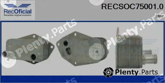 Recoficial RECSOC75001.0 — Oil Cooler, engine oil