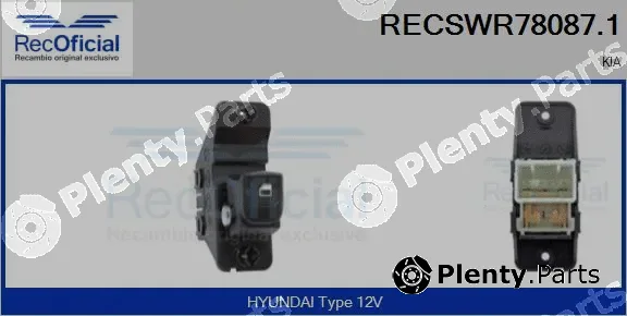 Recoficial RECSWR78087.1 — Switch, window regulator