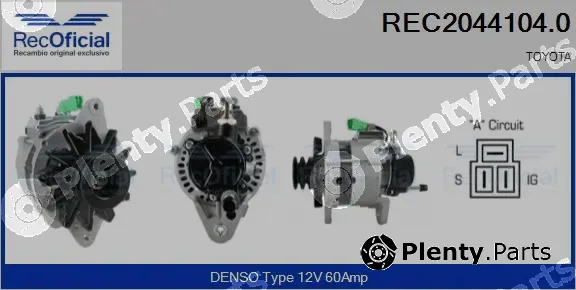 Recoficial REC2044104.0 — Alternator