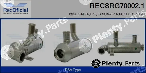 Recoficial RECSRG70002.1 — Cooler, exhaust gas recirculation