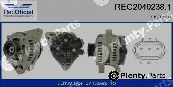 Recoficial REC2040238.1 — Alternator