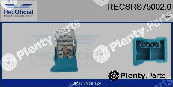 Recoficial RECSRS75002.0 — Resistor, interior blower