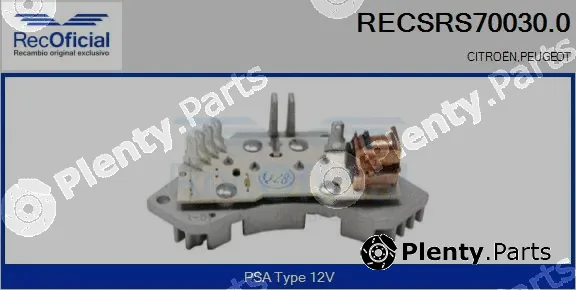 Recoficial RECSRS70030.0 — Resistor, interior blower