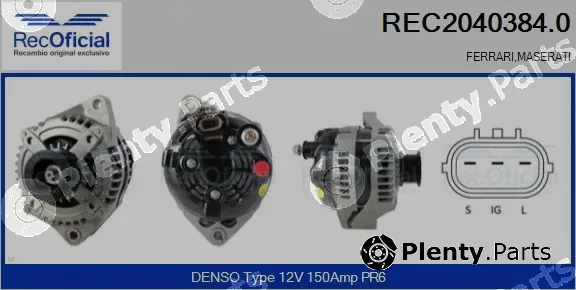 Recoficial REC2040384.0 — Alternator