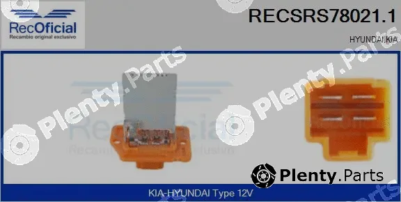 Recoficial RECSRS78021.1 — Resistor, interior blower
