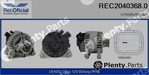 Recoficial REC2040368.0 — Alternator