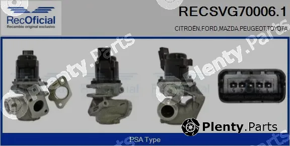 Recoficial RECSVG70006.1 — EGR Valve