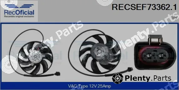 Recoficial RECSEF73362.1 — Fan, engine cooling