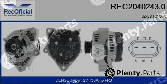Recoficial REC2040243.0 — Alternator