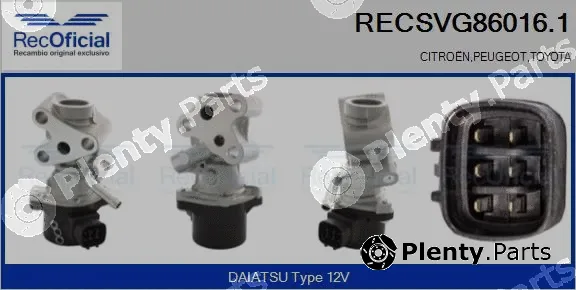 Recoficial RECSVG86016.1 — EGR Valve