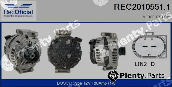 Recoficial REC2010551.1 — Alternator