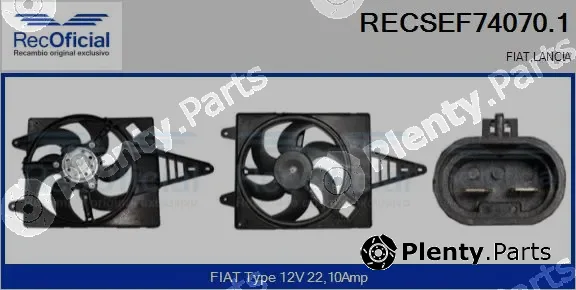 Recoficial RECSEF74070.1 — Electric Motor, radiator fan