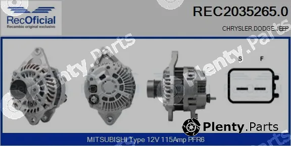 Recoficial REC2035265.0 — Alternator