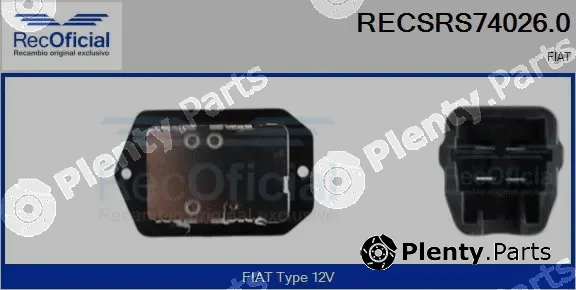 Recoficial RECSRS74026.0 — Resistor, interior blower