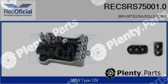Recoficial RECSRS75001.0 — Resistor, interior blower