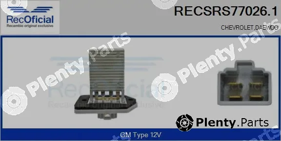 Recoficial RECSRS77026.1 — Resistor, interior blower