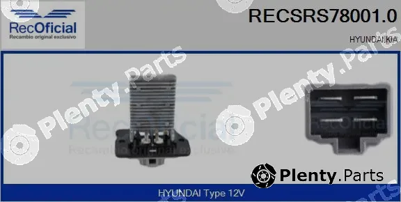 Recoficial RECSRS78001.0 — Resistor, interior blower