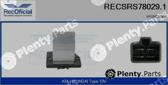 Recoficial RECSRS78029.1 — Resistor, interior blower