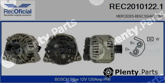 Recoficial REC2010122.1 — Alternator