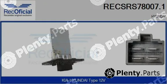 Recoficial RECSRS78007.1 — Resistor, interior blower