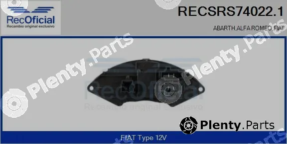 Recoficial RECSRS74022.1 — Resistor, interior blower
