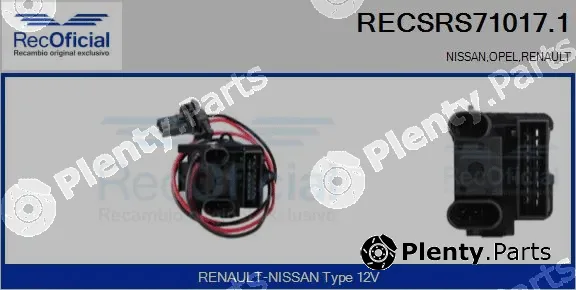 Recoficial RECSRS71017.1 — Resistor, interior blower